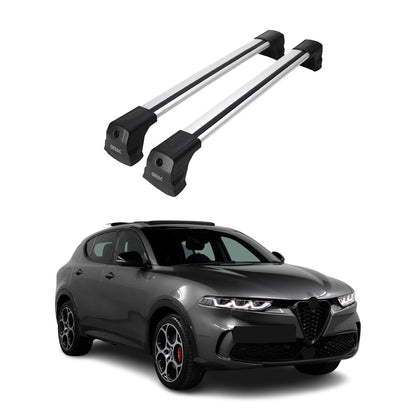 2023-2026 Alfa Romeo Tonale Roof Rack Cross Bars Silver