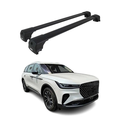 2024-2026 Lincoln Nautilus Roof Rack Cross Bars Luggage Carrier Alu Black 2Pcs
