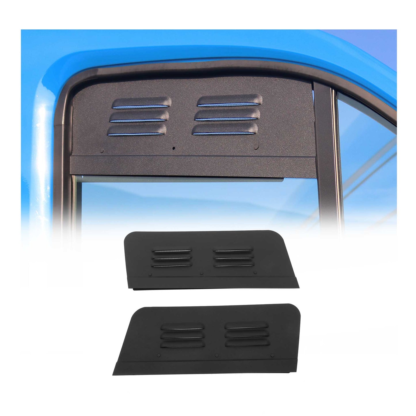 2015-2026 Ford Transit Car Ventilation Window Air Vent Aluminium Black 2Pcs