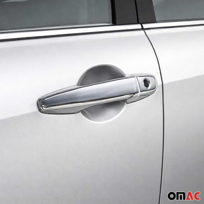 2008-2013 Toyota Highlander Car Door Handle Cover Protector Stainless Steel 2 Key Hole
