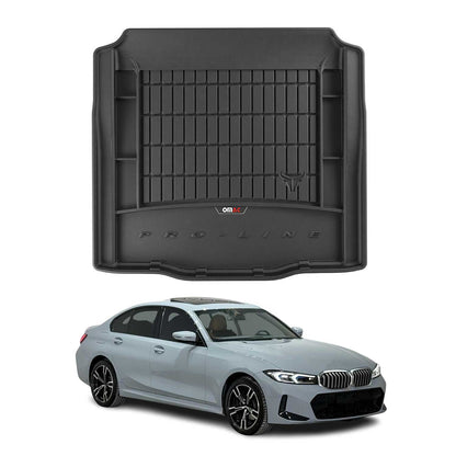 2019-2026 BMW 3 Series G20 Sedan Premium Cargo Liner Trunk Mat All Weather Heavy Duty Black