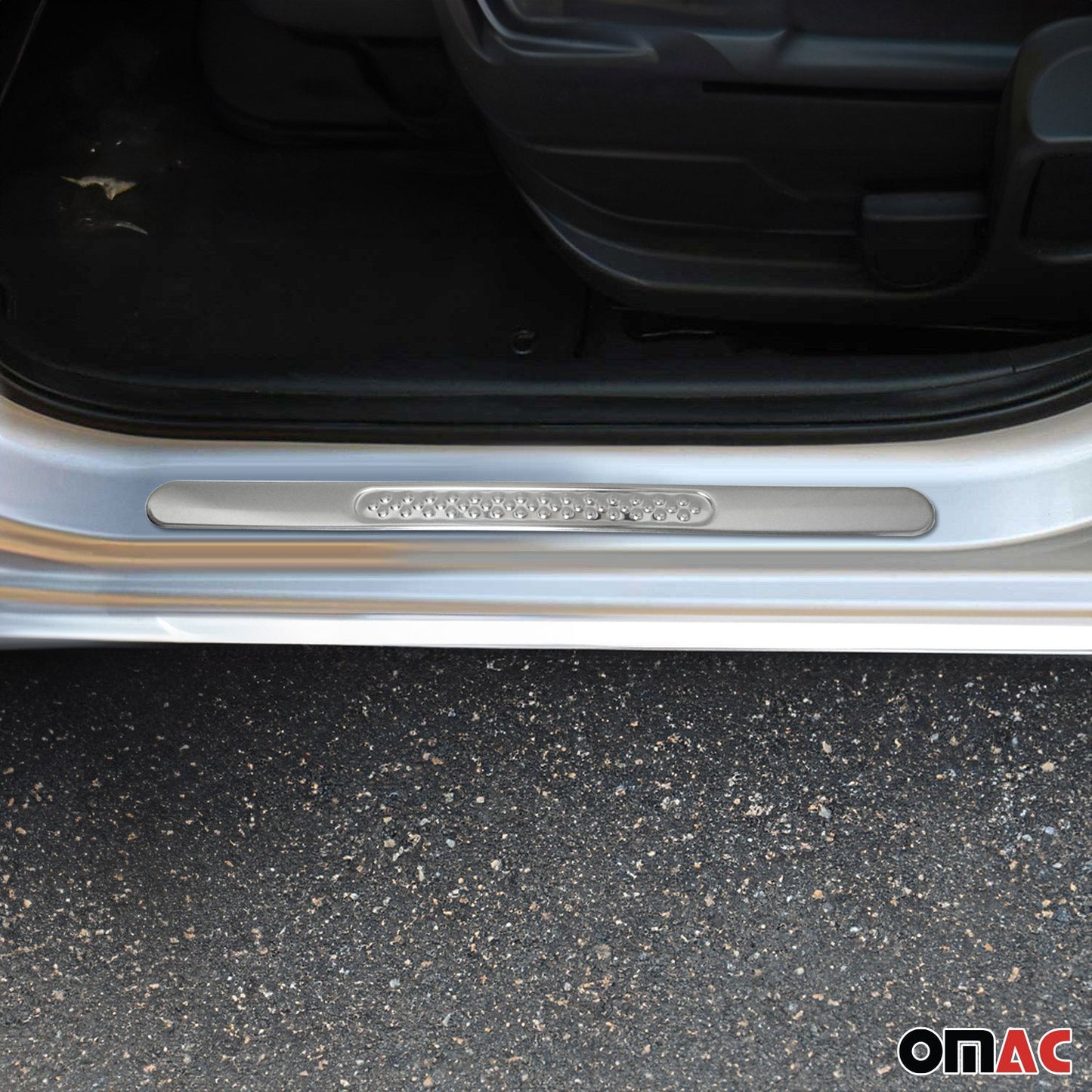 Ford Door Sill Scuff Plate Scratch Protector Gloss Stainless Steel Silver 4 Pcs