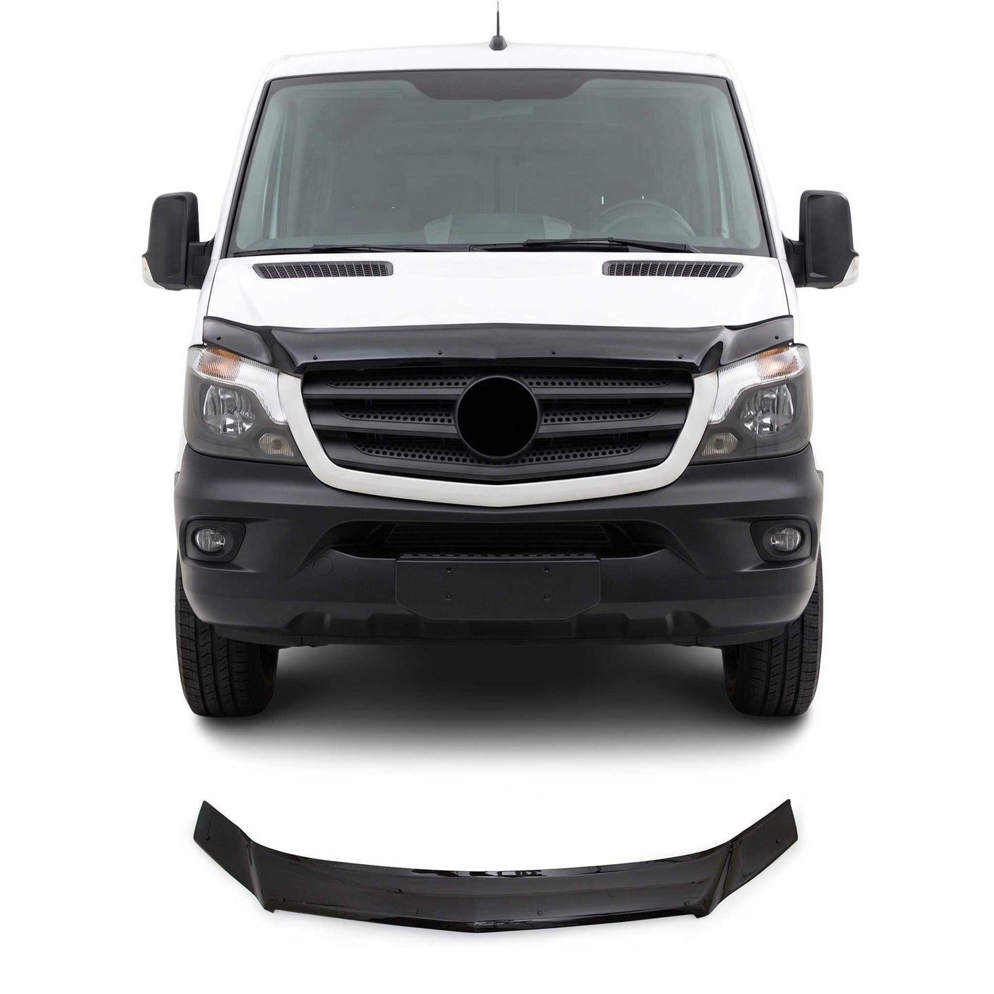 2014-2018 Mercedes Sprinter W906 Front Bug Shield Hood Deflector 1 Pc Smoke