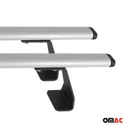 2020-2026 VW Caddy Roof Rack Cross Bars Steel Silver 2Pcs