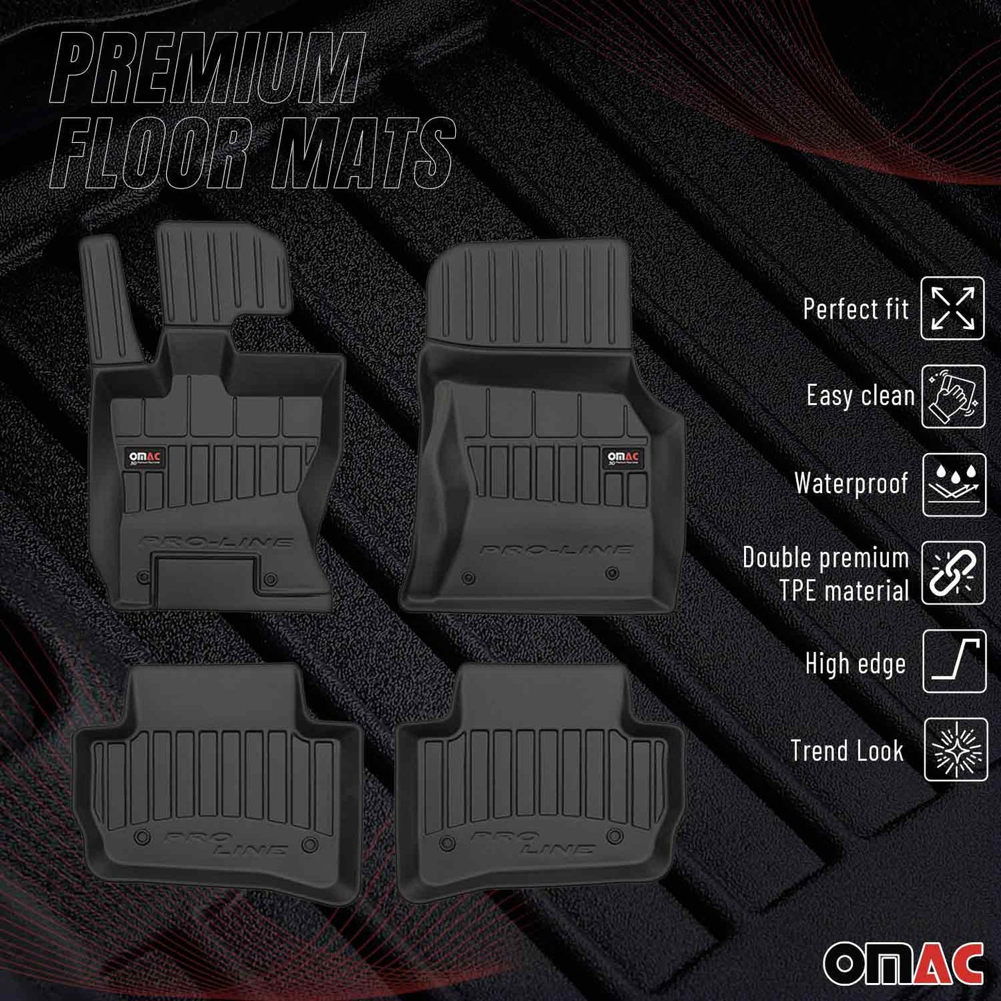 2018-2026 Land Rover Range Rover Velar Premium Floor Mats Liners Full Set All Weather Heavy Duty