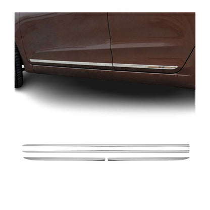 2013-2019 Ford Escape Side Door Molding Trim Skirt Garnish S. Steel 4x