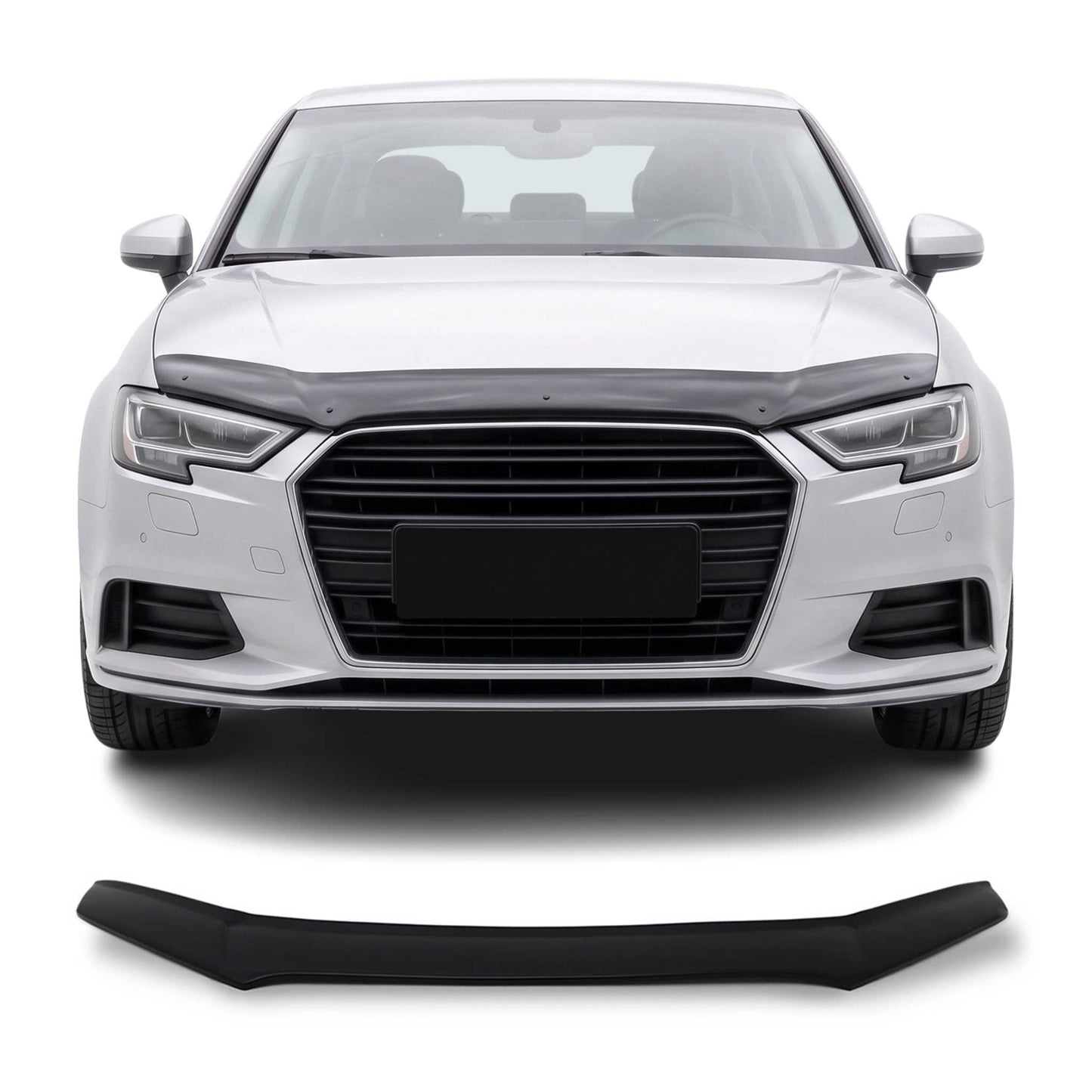 2012-2020 Audi A3 8V Front Bug Shield Hood Deflector 1 Pc Smoke