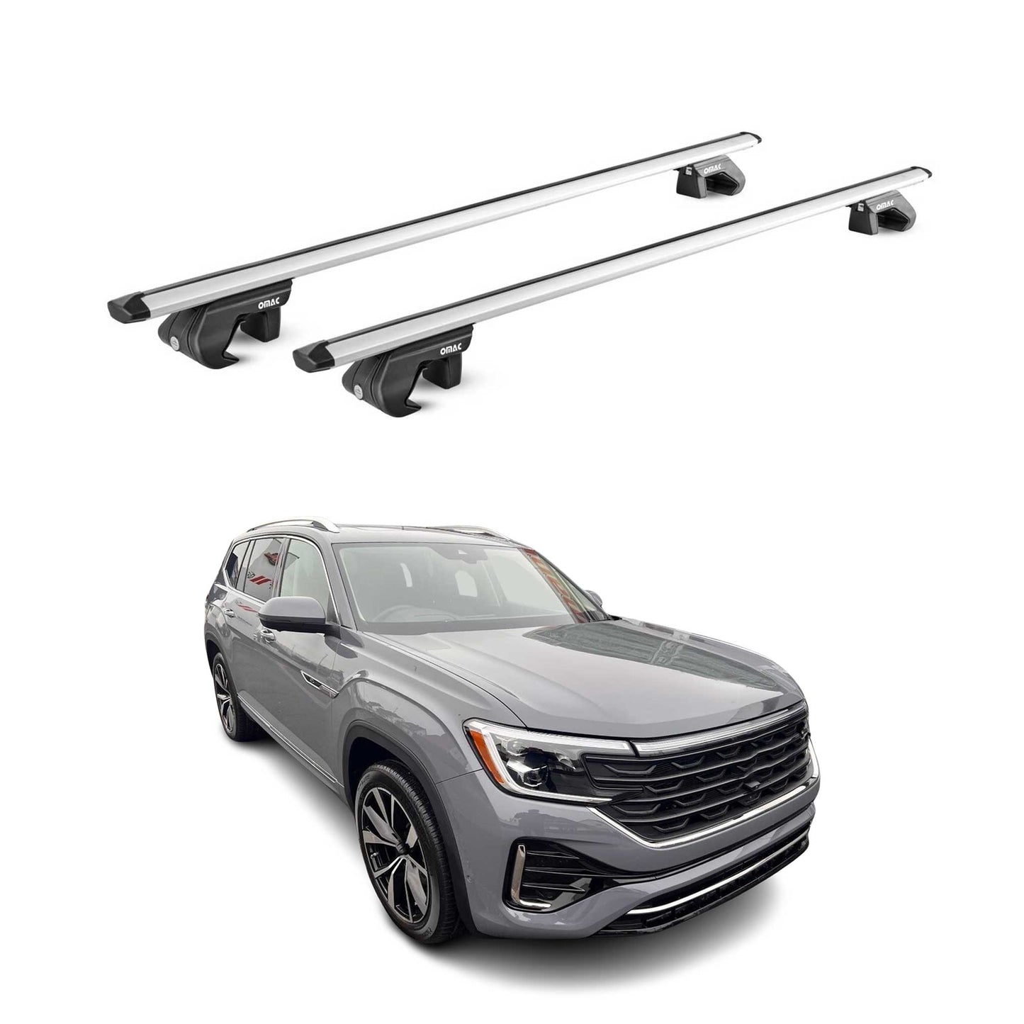 2027 Volkswagen Atlas Roof Rack Cross Bars Luggage Carrier Alu Silver 2x