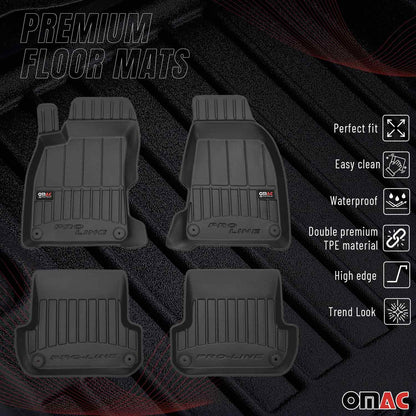 2001-2004 Audi A4 B6 Sedan Premium Floor Mats Liners Full Set All Weather Heavy Duty