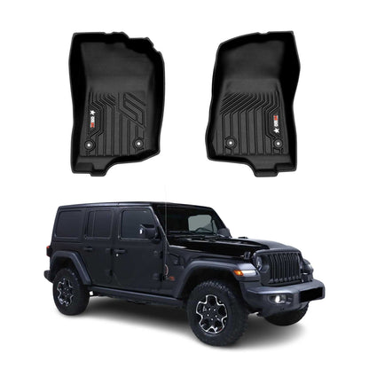 2021-2024 Jeep Wrangler 4xe Premium Floor Mats Liners First Row Front