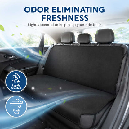 Rear Bench Car Seat Cover Odor Eliminating Pet Hammock Black