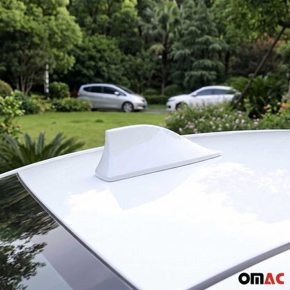 Car Shark Fin Antenna Roof Radio AM/FM Signal Aerial Accessories White