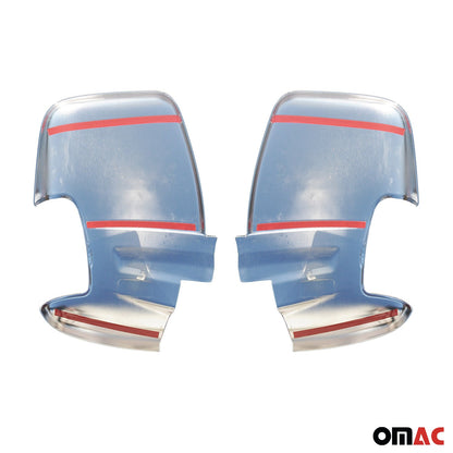 2015-2026 Ford Transit Side Mirror Cover Caps Stainless Steel Chrome Silver 2 Pcs