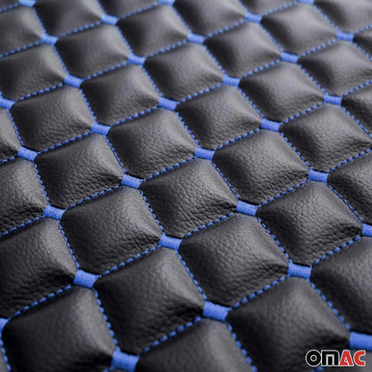 Cadillac Escalade Leather Breathable Front Seat Cover Pads Black Blue 1Pc