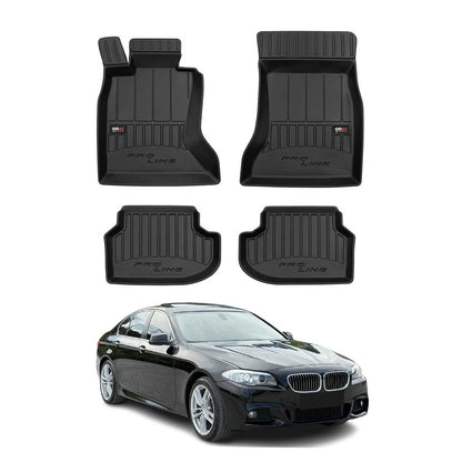 2014-2017 BMW 5 Series F10 xDrive Premium Floor Mats Liners Full Set All Weather Heavy Duty Black