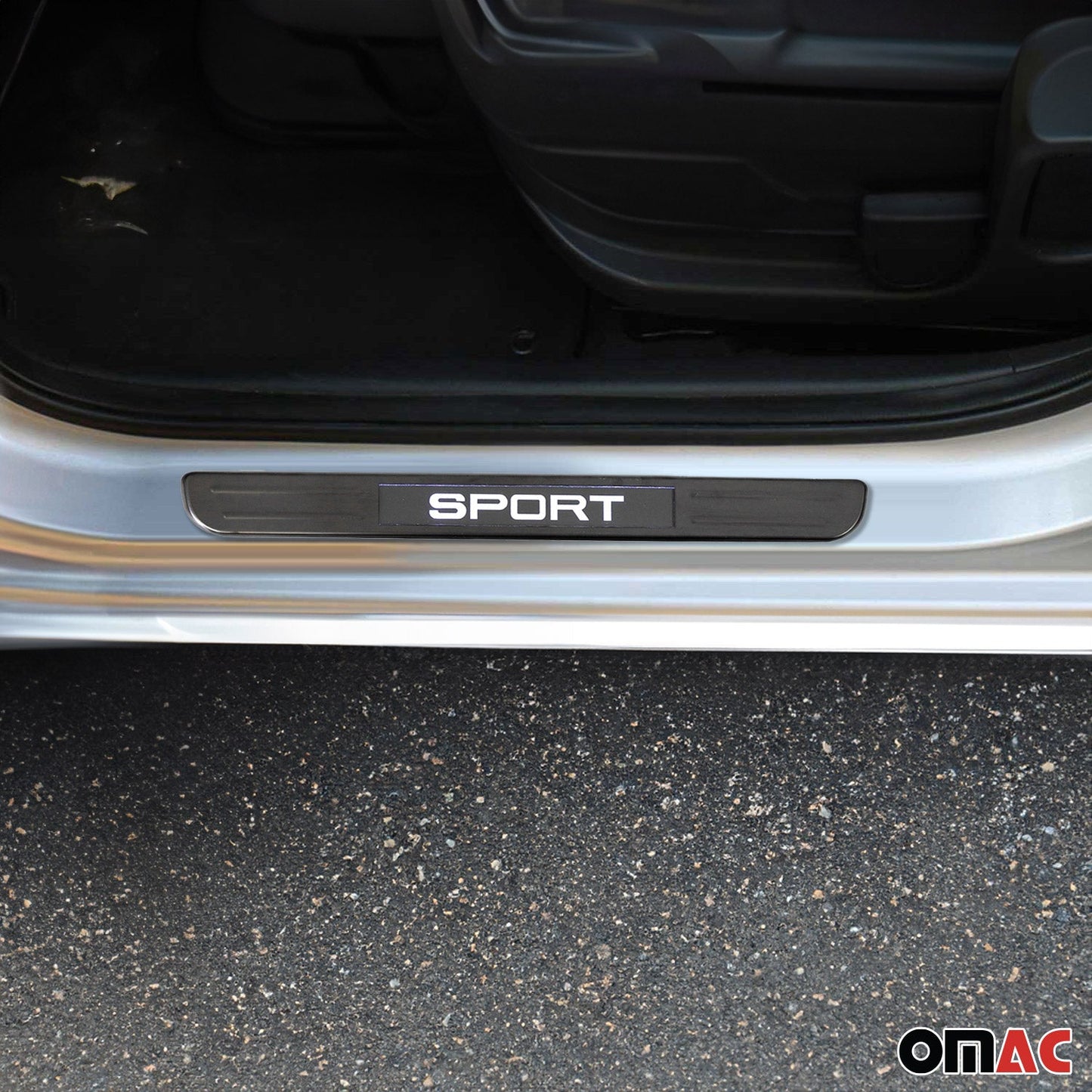2018-2024 VW Tiguan Door Sill Scuff Plate Illuminated Brushed Stainless Steel Dark