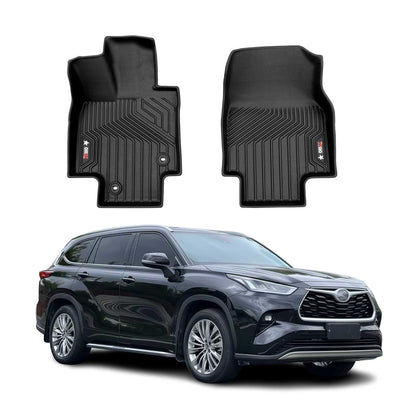 2020-2026 Toyota Highlander Premium Floor Mats Liners First Row Front Black