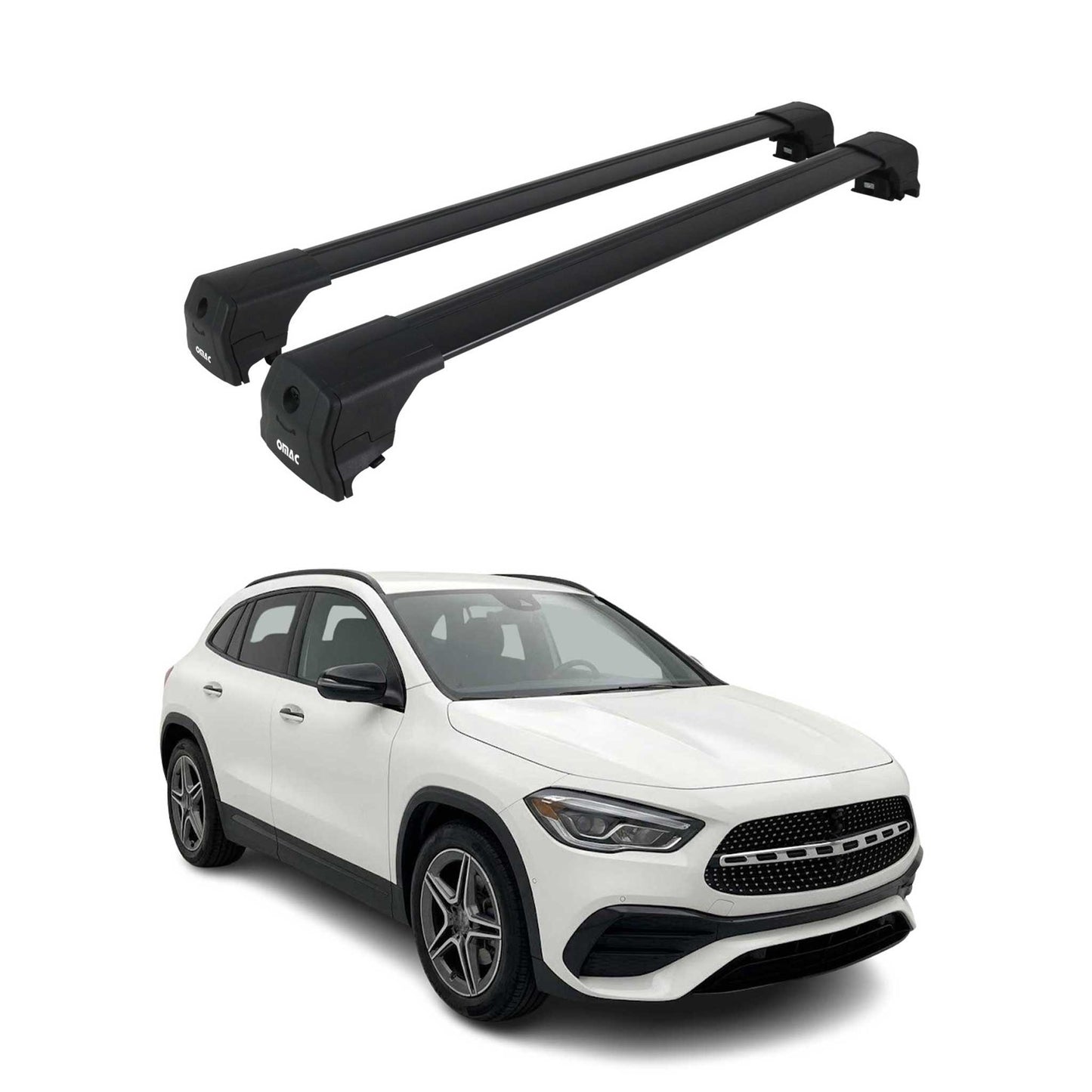 2021-2026 Mercedes GLA Class H257 Roof Rack Cross Bars Black