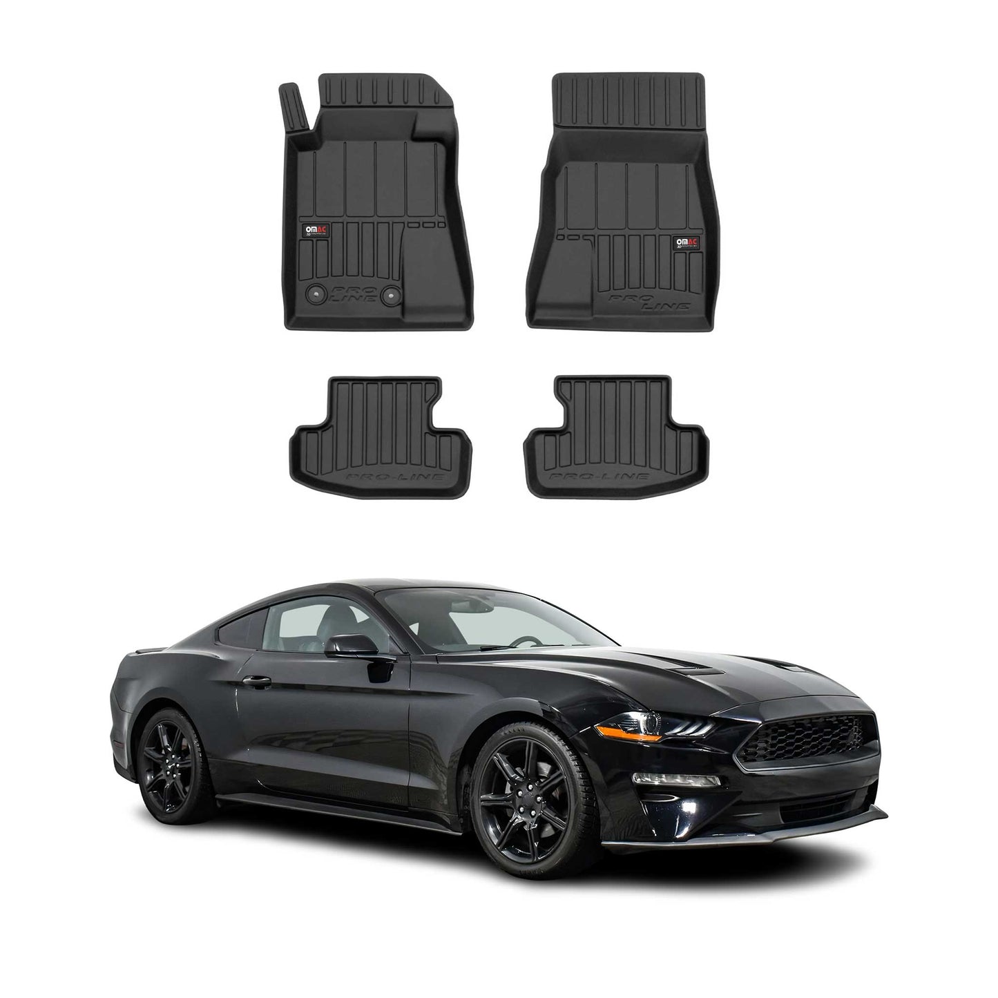 2015-2023 Ford Mustang Premium Floor Mats Liners Full Set All Weather Heavy Duty