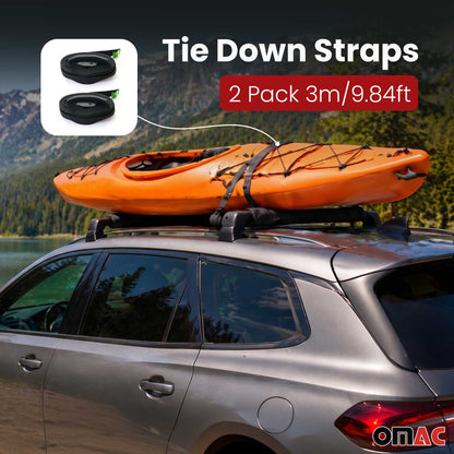 Acura 28" Roof Rack Pads Surfboard Windsurf Crossbar Pads Black 2 Pcs