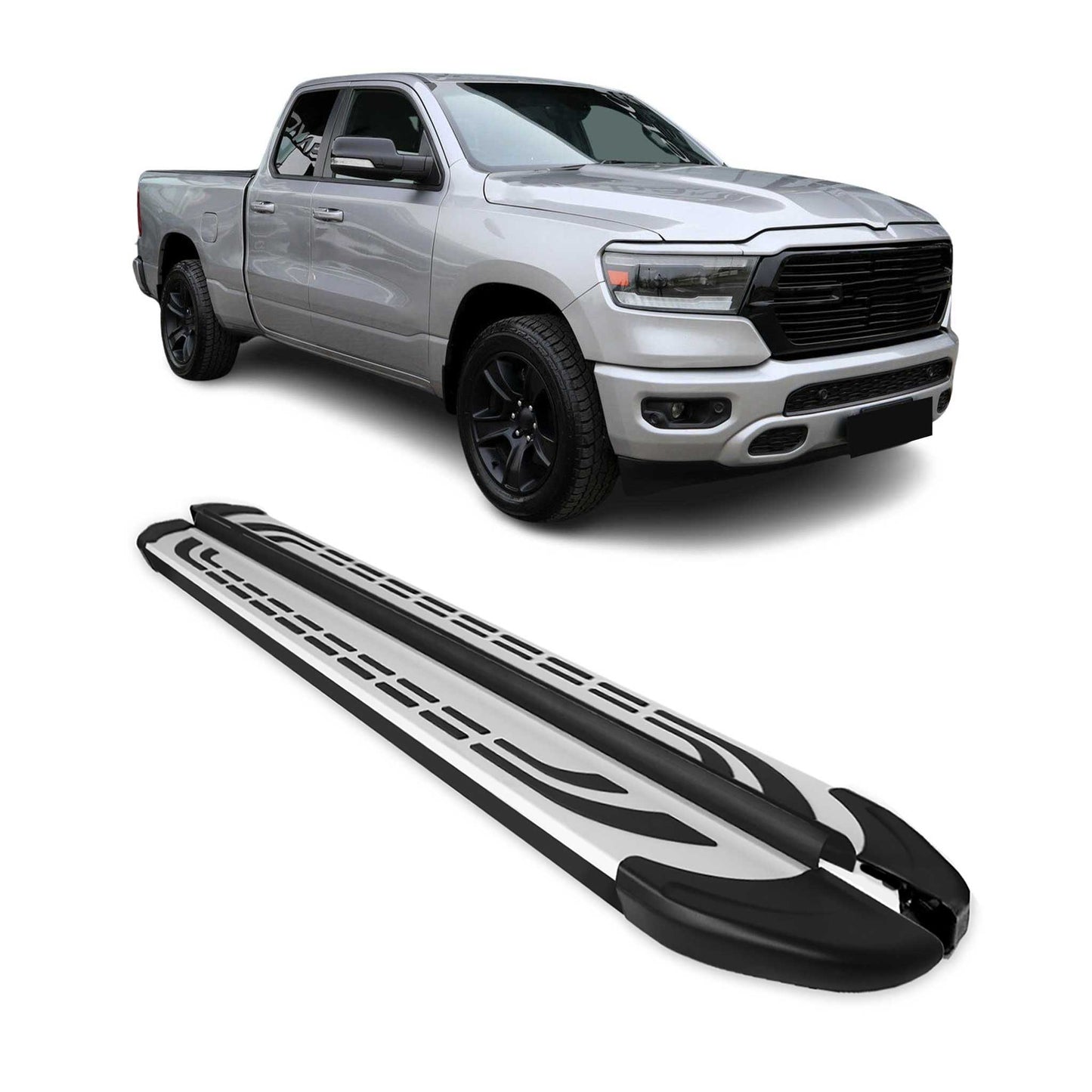2019-2026 Ram 1500 Crew Cab Nerf Bar Side Step Running Boards Alu 2x
