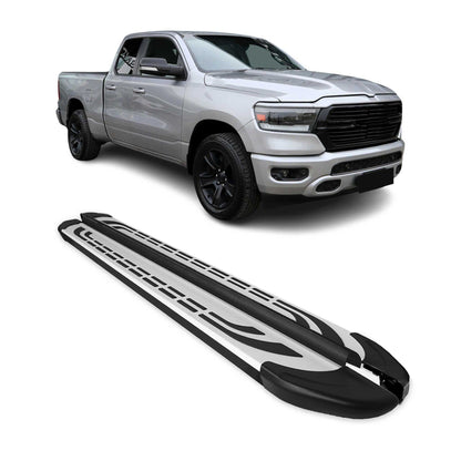 2019-2026 Ram 1500 Crew Cab Nerf Bar Side Step Running Boards Alu 2x