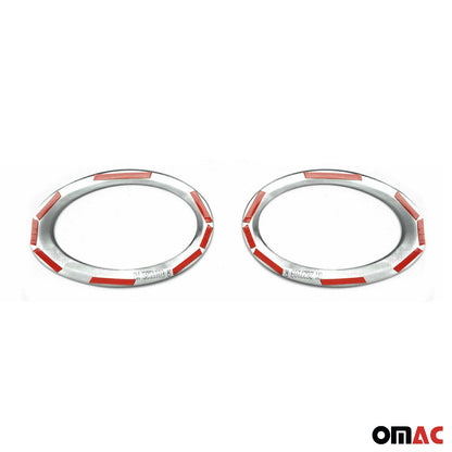 2014-2019 Ford Transit Connect Fog Light Lamp Bezel Cover Stainless Steel Silver 2 Pcs