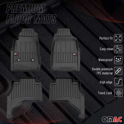 2012-2019 Isuzu D-Max Premium Floor Mats Liners Full Set All Weather Heavy Duty