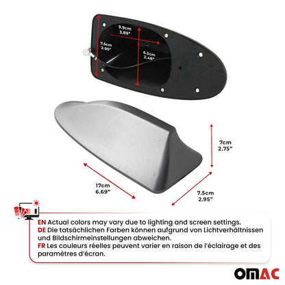 Car Shark Fin Antenna Roof Radio AM/FM Signal Aerial Accessories Grey