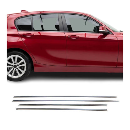 2012-2019 BMW 1 Series F20 Window Molding Trim Streamer Stainless Steel 4x