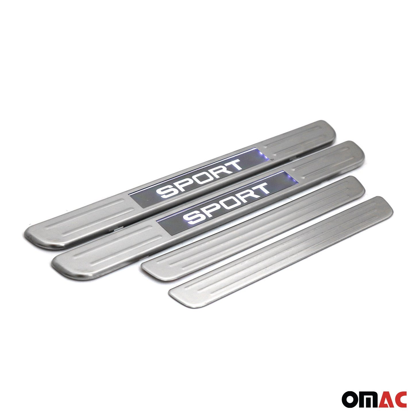 Toyota Door Sill Scuff Plate Illuminated Brushed Stainless Steel Silver 4 Pcs