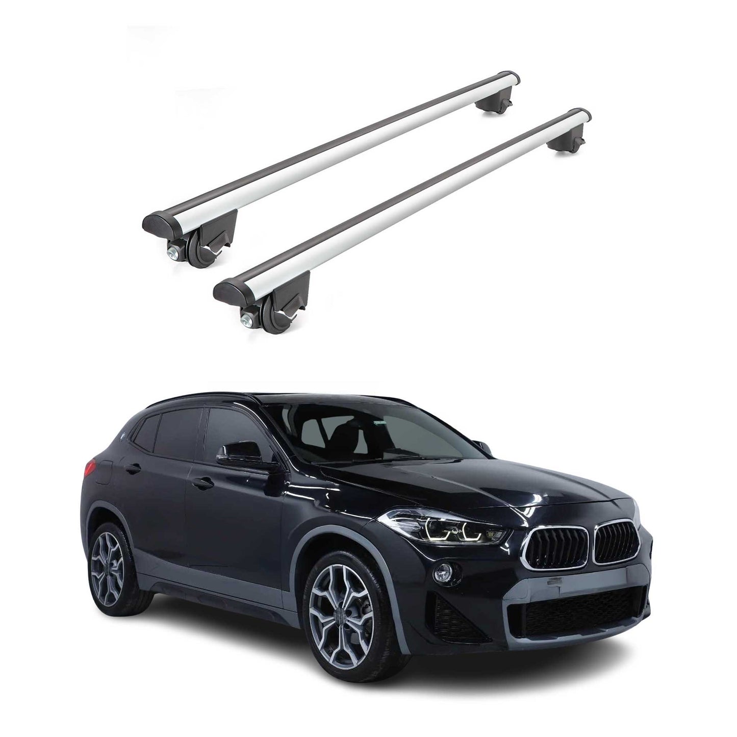 2018-2023 BMW X2 F39 Roof Rack Cross Bars Silver