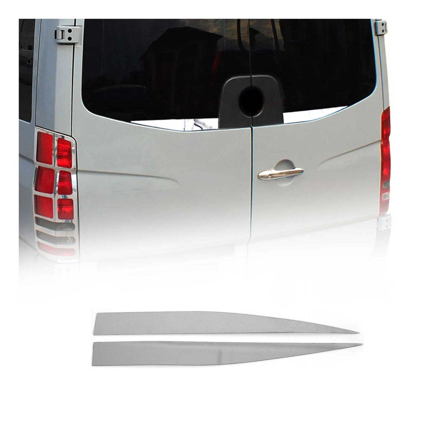 2014-2018 Mercedes Sprinter W906 Window Molding Trim Barn Door Stainless Steel Silver