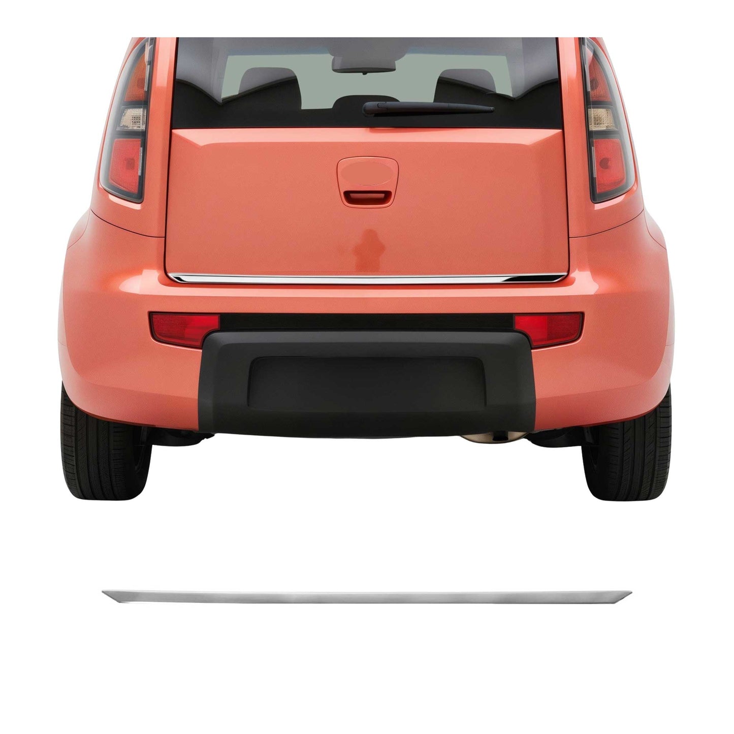 2010-2013 Kia Soul Rear Trunk Molding Trim Stainless Steel Silver