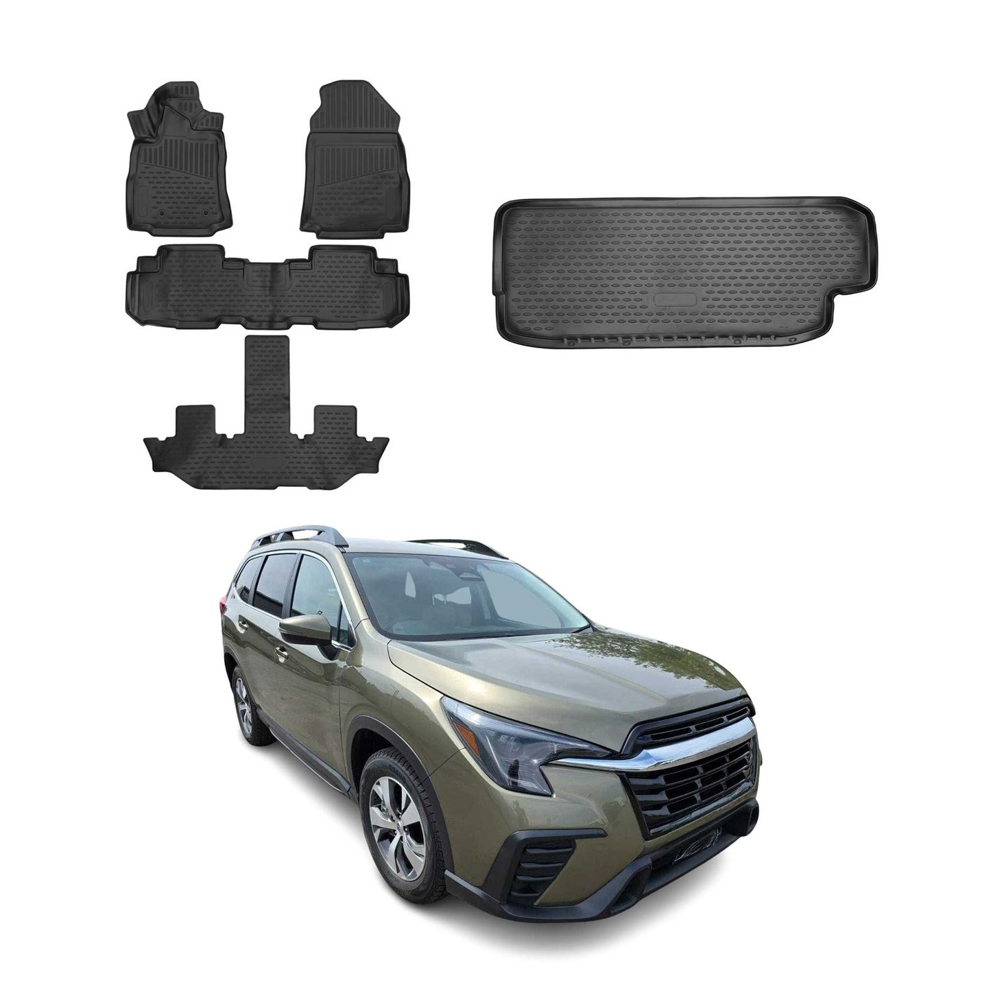 2019-2026 Subaru Ascent Floor Mats & Cargo Liner Full Set Black