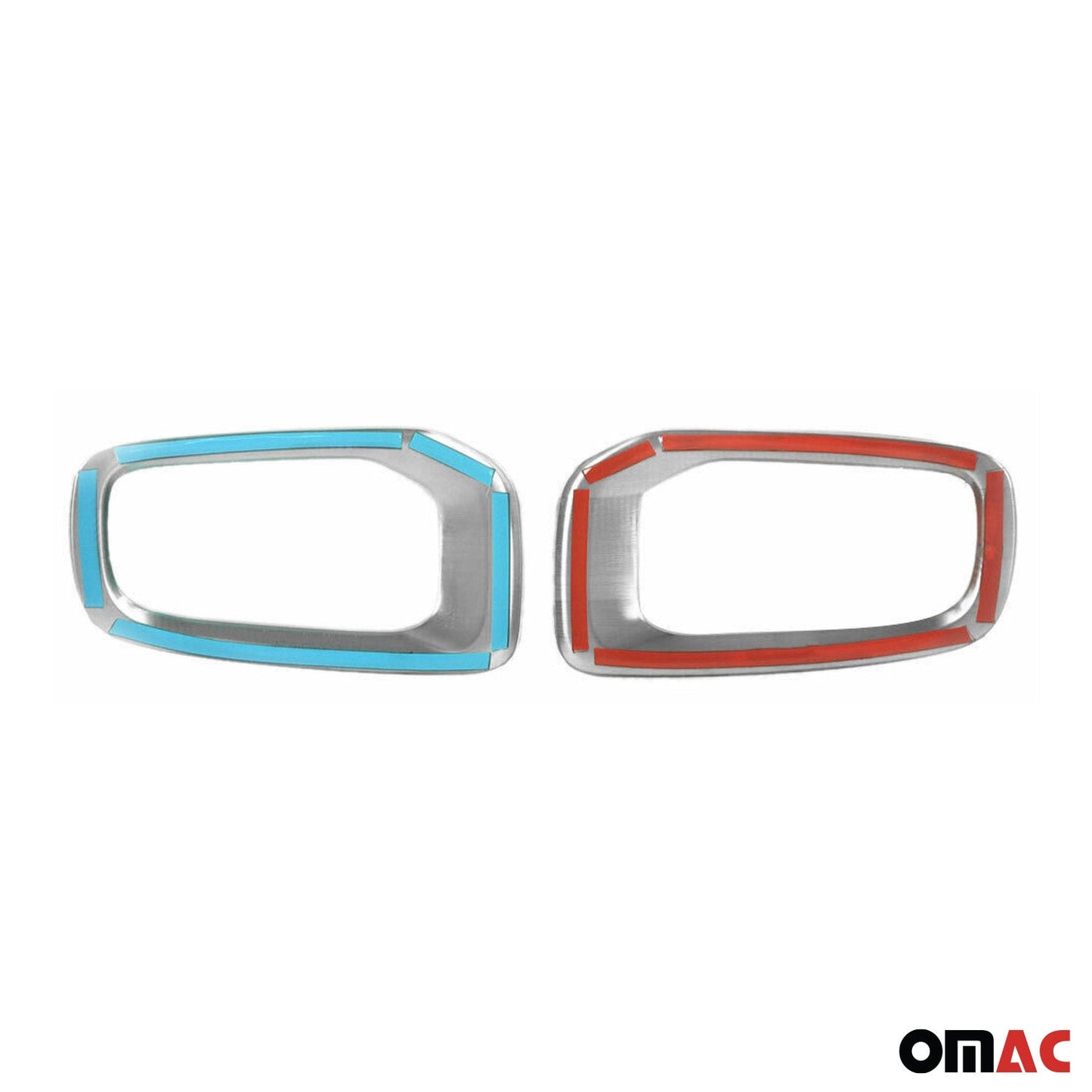 2015-2018 Jeep Renegade Fog Light Lamp Bezel Cover Steel Dark 2 Pcs