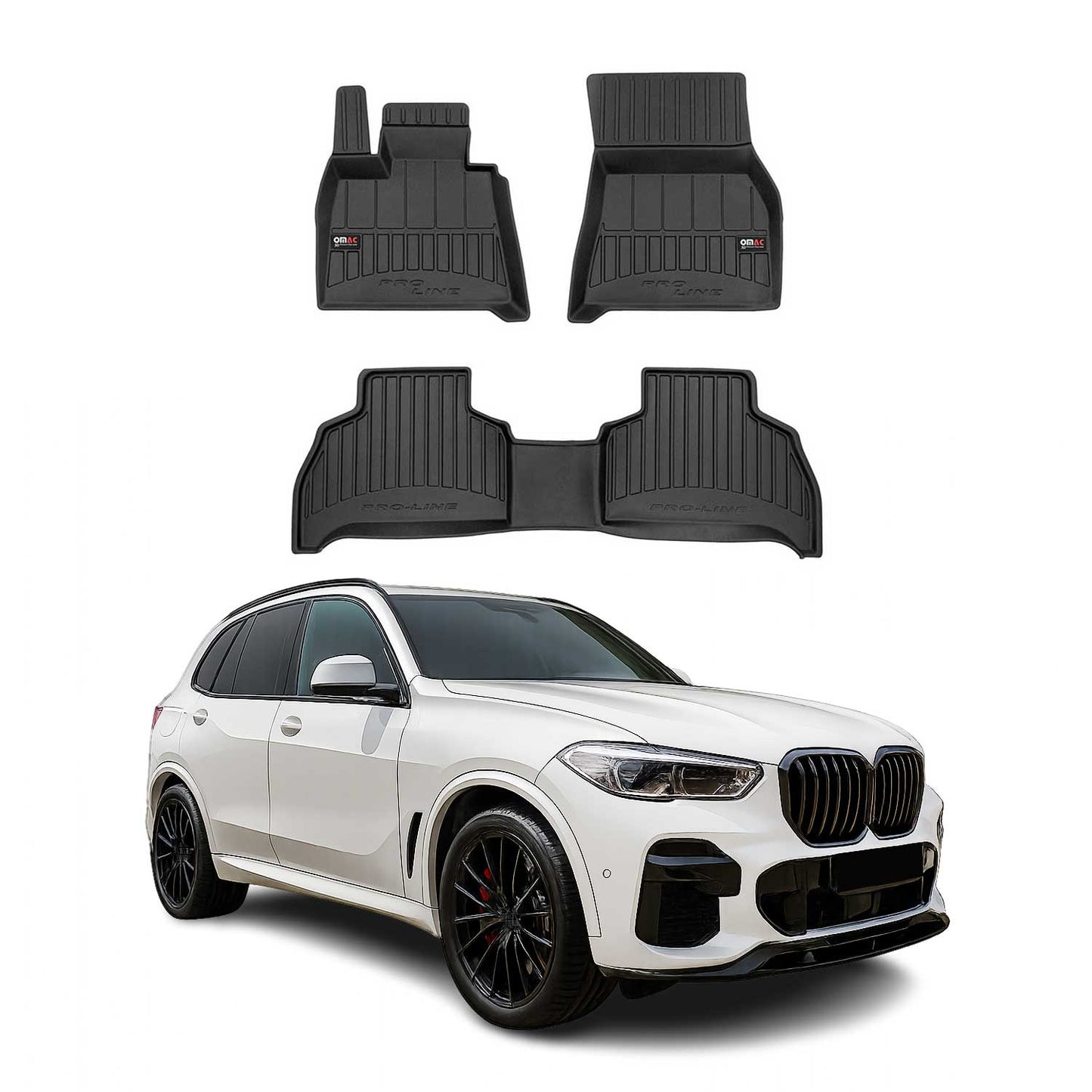 2019-2026 BMW X5 G05 Premium Floor Mats Liners Full Set All Weather Heavy Duty Black
