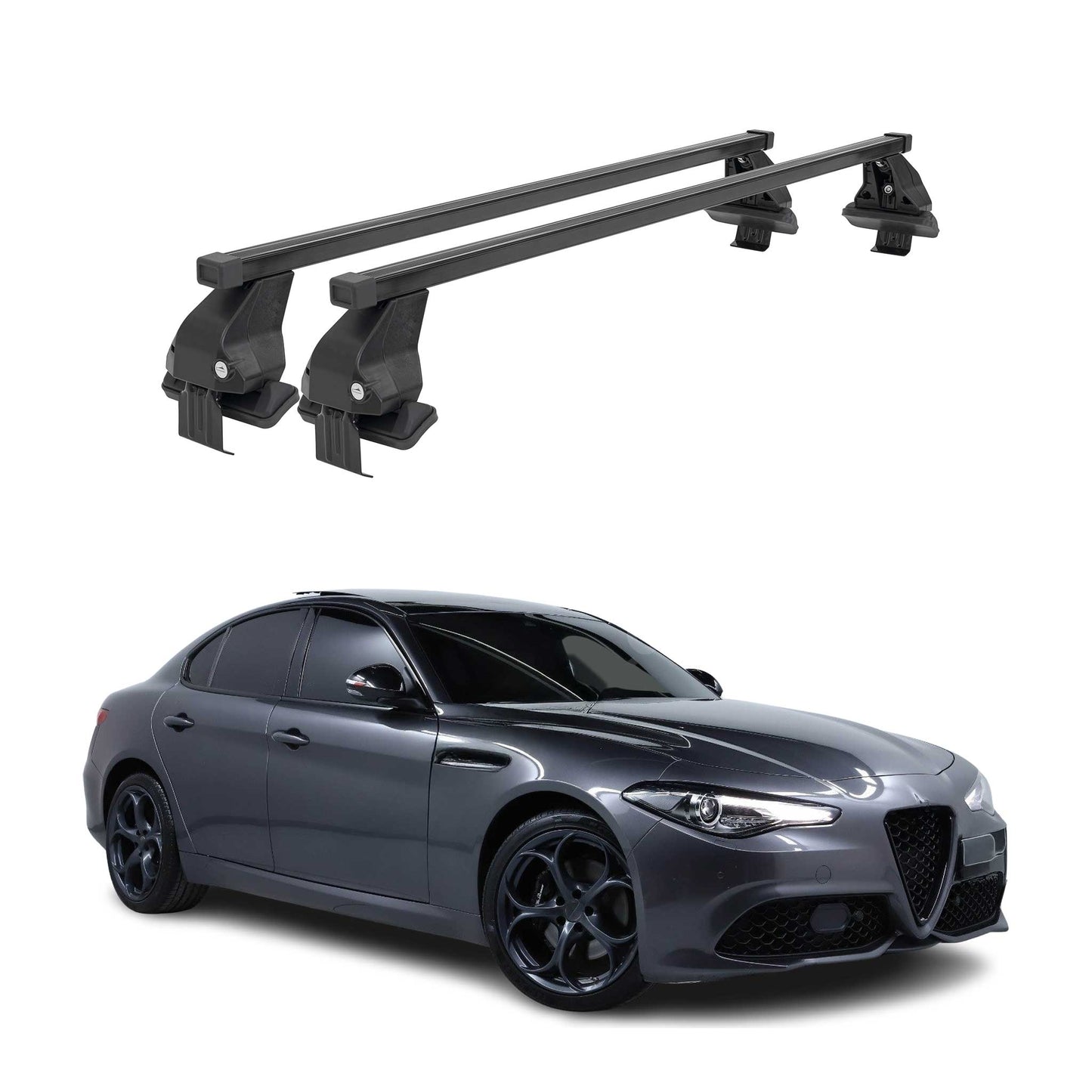 2017-2026 Alfa Romeo Giulia Roof Rack Cross Bars Luggage Carrier 2 Pcs