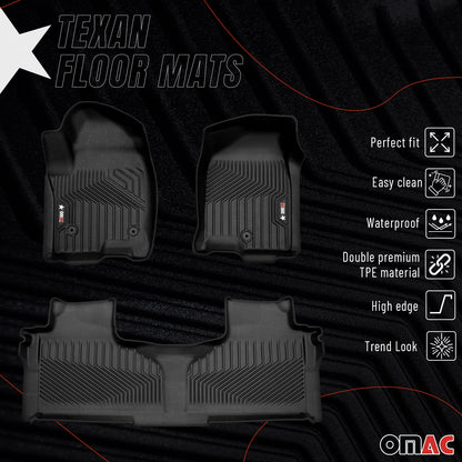 2021-2026 Chevrolet Tahoe Premium Floor Mats Liners Second Row Rear