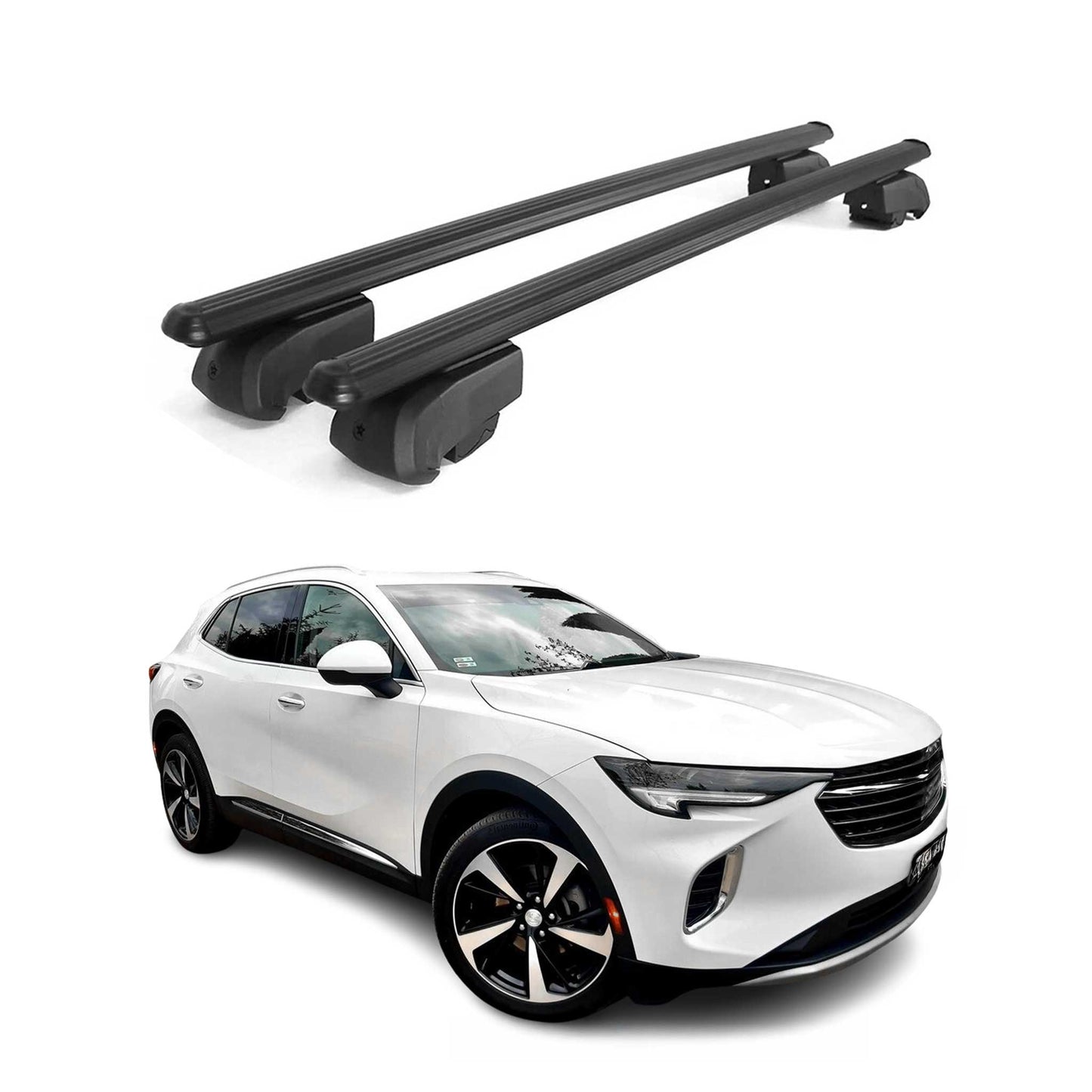 2021-2024 Buick Envision Roof Rack Cross Bars Black