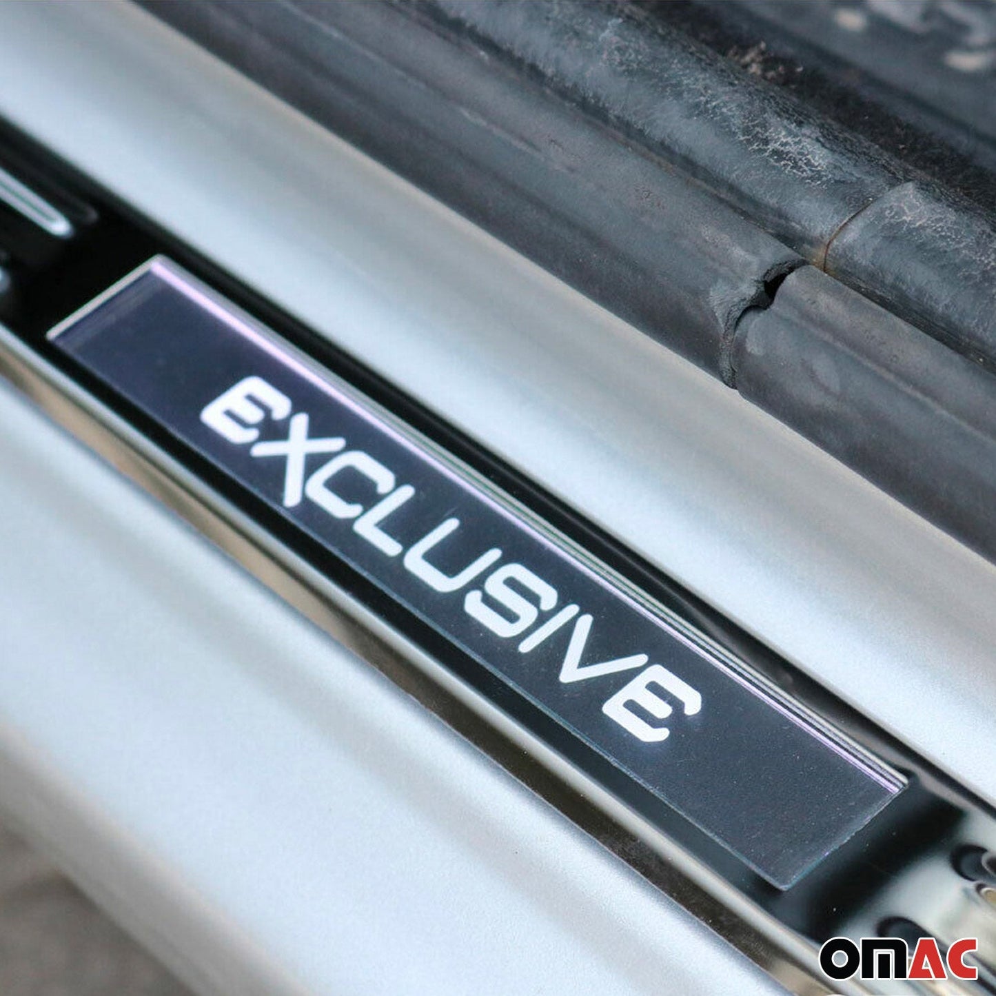 Mini Cooper Countryman Door Sill Scuff Plate Illuminated Exclusive Stainless Steel Silver 4Pcs