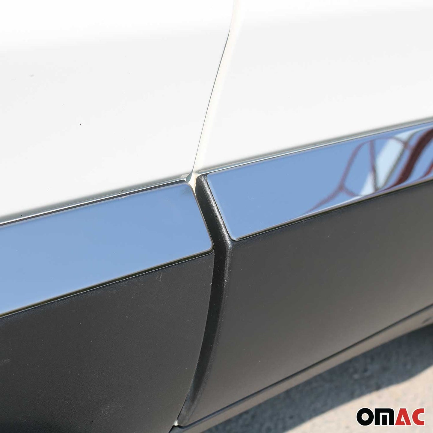 2015-2024 Jeep Renegade Side Door Molding Trim Skirt Garnish Steel Silver 4x