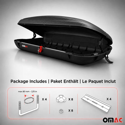 Roof Cargo Box 14.1 Cubic Feet Carbon Fiber Textured