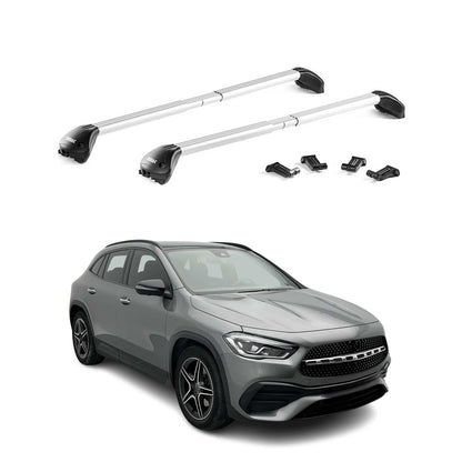 2016-2023 Fiat 500X Roof Rack Cross Bars Silver