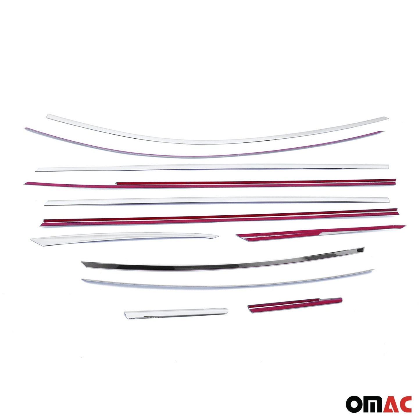 2021-2026 Hyundai Elantra SD Window Molding Trim Streamer Stainless Steel 12 Pcs