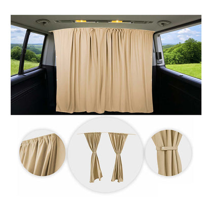 Ford Transit Cabin Divider Curtain Privacy Curtains Beige 2 Curtains