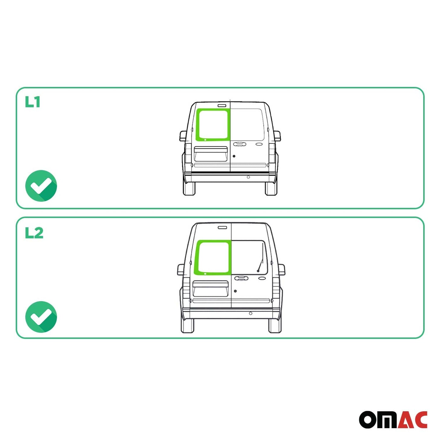 2010-2013 Ford Transit Connect Window Glass Right Side Rear L1 L2 Black