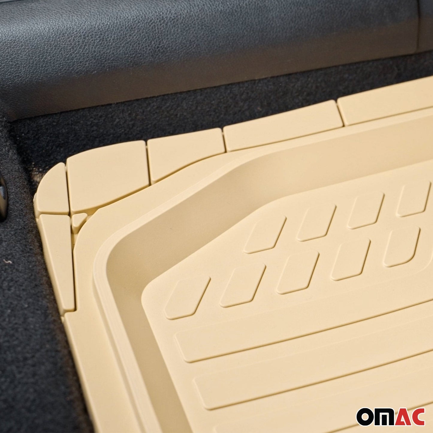 OMAC Floor Mats and Cargo Liners Universal for Cars SUV Beige