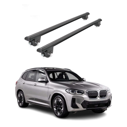 2021-2026 BMW iX3 G08 Roof Rack Cross Bars Luggage Lbs Black 2 Pcs