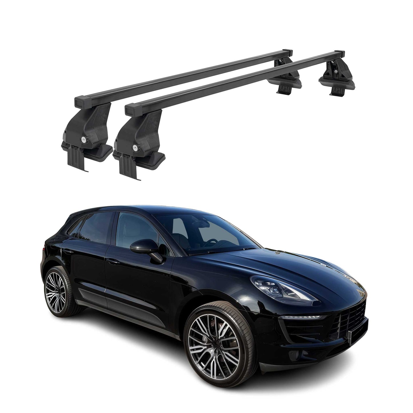 2015-2026 Porsche Macan 1.gen Roof Rack Cross Bars Black